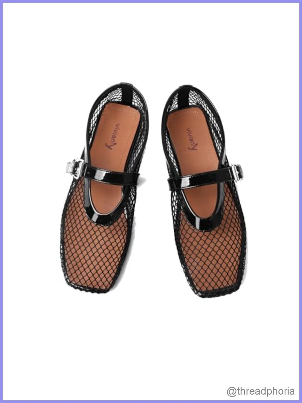 Mesh Ballet Flats Women Mary Jane Fishnet Shoes Slip-On